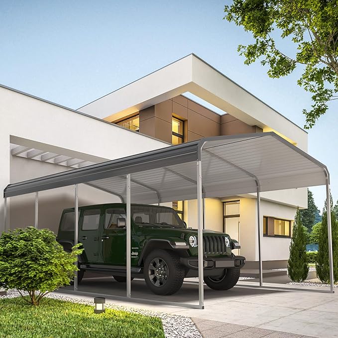 Carport Canopy 12x20 FT Heavy Duty Metal Carport Kit – Outdoor Portable Garage - Image 5
