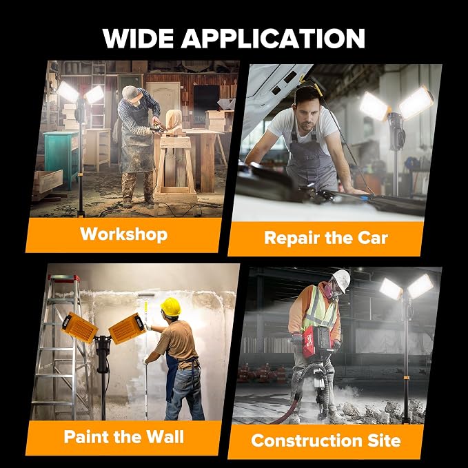 LUTEC 【Upgraded】 6290Pro 15000 Lumen 105 Watt Dual-Head LED Work Light - Image 9