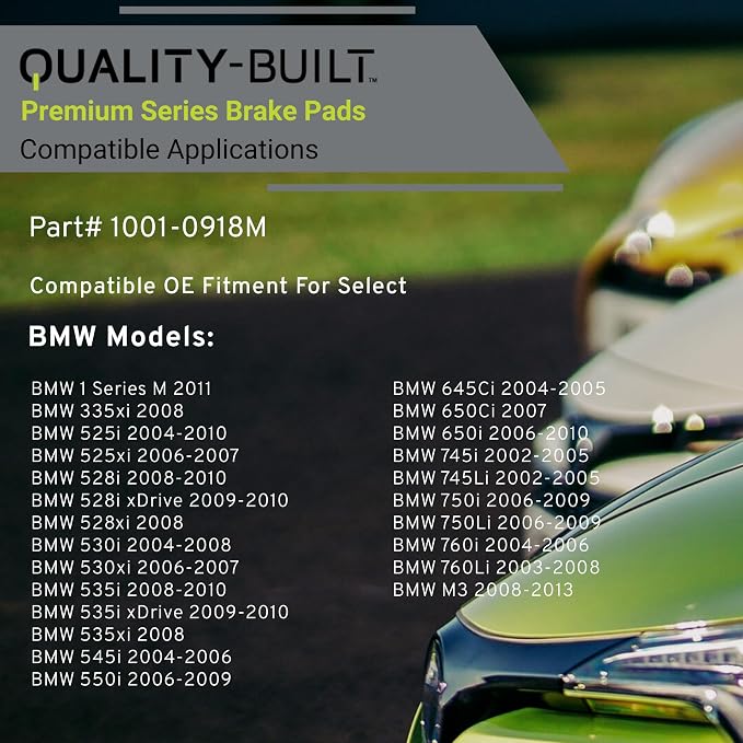 Premium Semi-Metallic Front Brake Pads Compatible - Image 3