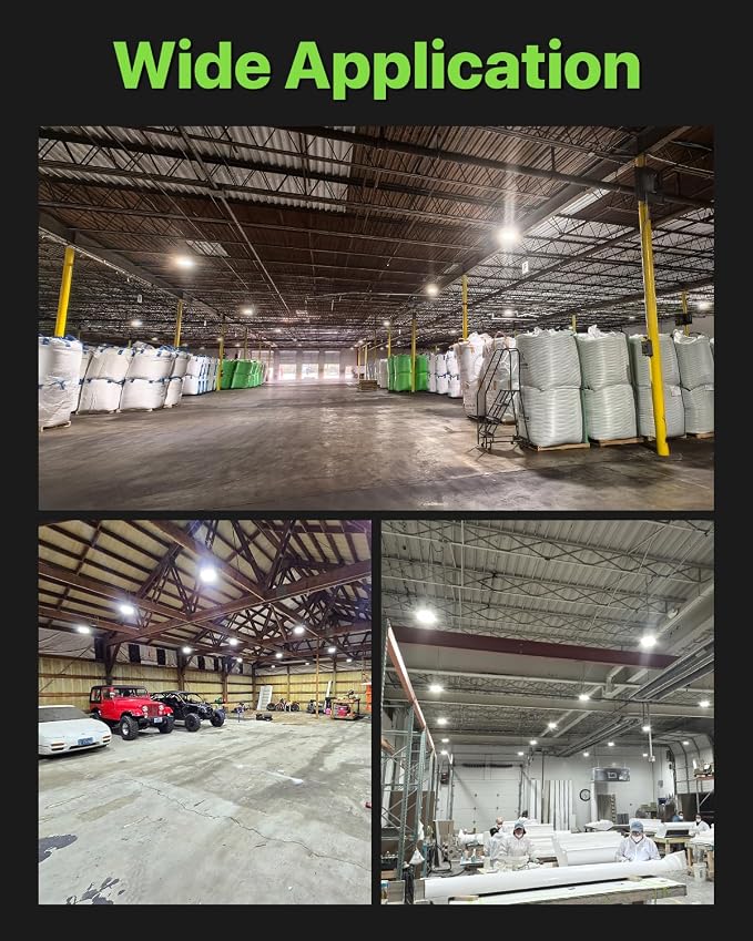 200W UFO LED High Bay Light 6-Pack 150LM/W 30, 000LM Output Led Shop Lights - Image 8