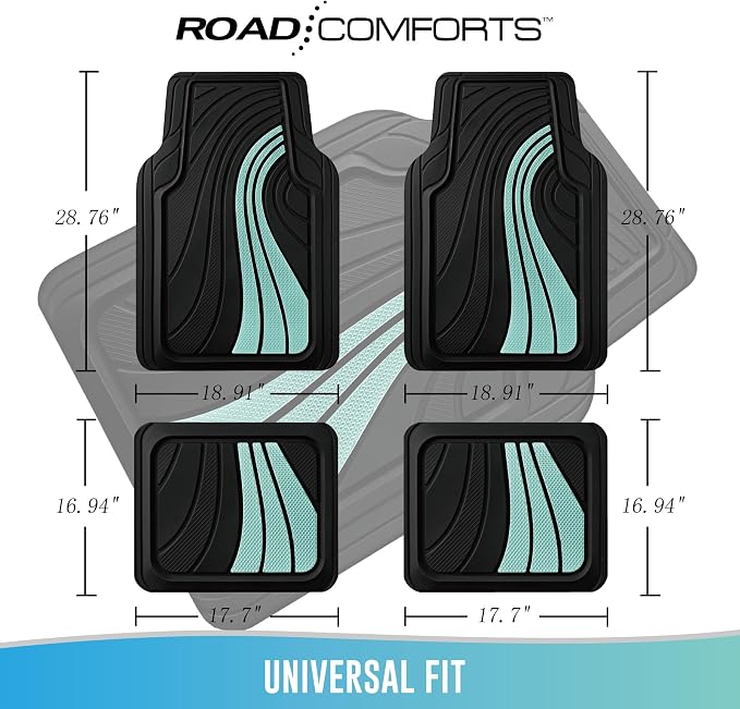 Road Comforts Car Floor Mats Full Set – Front & Rear Car Floor Mats - Image 5