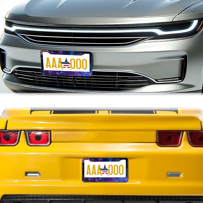 License Plate Frames for Men Multicolor License Plate Cover for Women Galaxy - Image 8