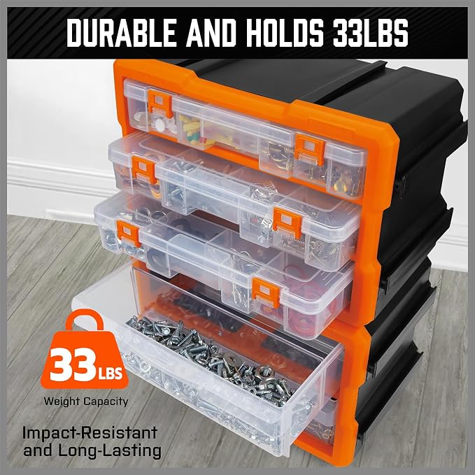 HORUSDY 38-Drawer Durable Screw Organizer, Small Parts Organizer - Image 3