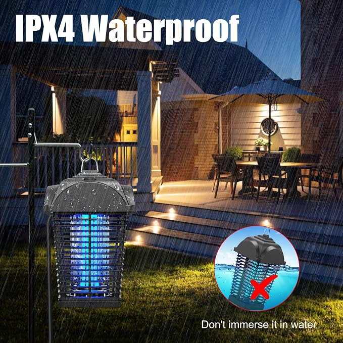 Bug Zapper Outdoor Electric, 4200V Mosquito Zapper, Insect Fly Zapper Outdoor - Image 6