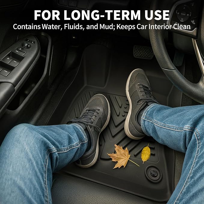 YITAMOTOR Floor Mats Fit for 2018-2024 Ford Expedition 7-Seater TPE All Weather - Image 3