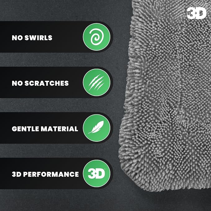 3D Hydro-FIL XL | Professional Grade Microfiber Towel | Extra Large 20” x 31.5” - Image 3