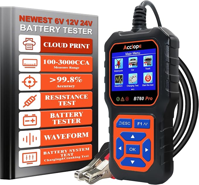 BT60 Pro Acclope Car Battery Tester by AccelerateAntelope