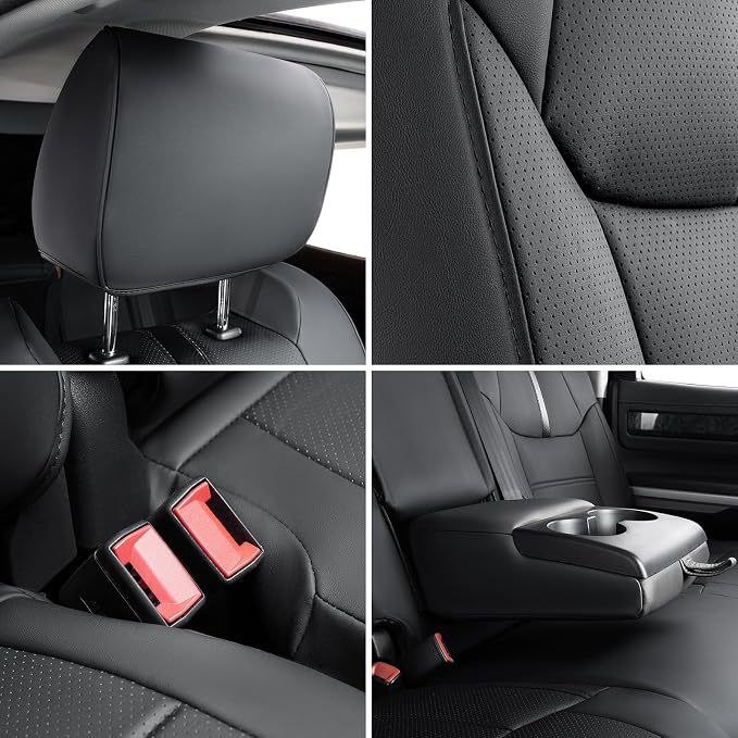 Super Cover for Toyota Tundra Seat Covers 2014-2021, Full Covered Black Seat - Image 8