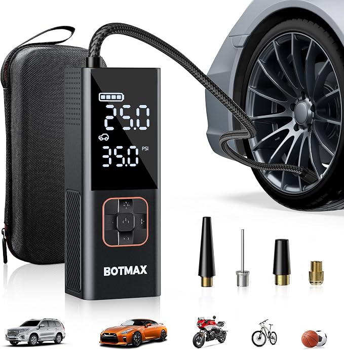 Tire Inflator Portable Air Compressor, Air Pump by Botmax