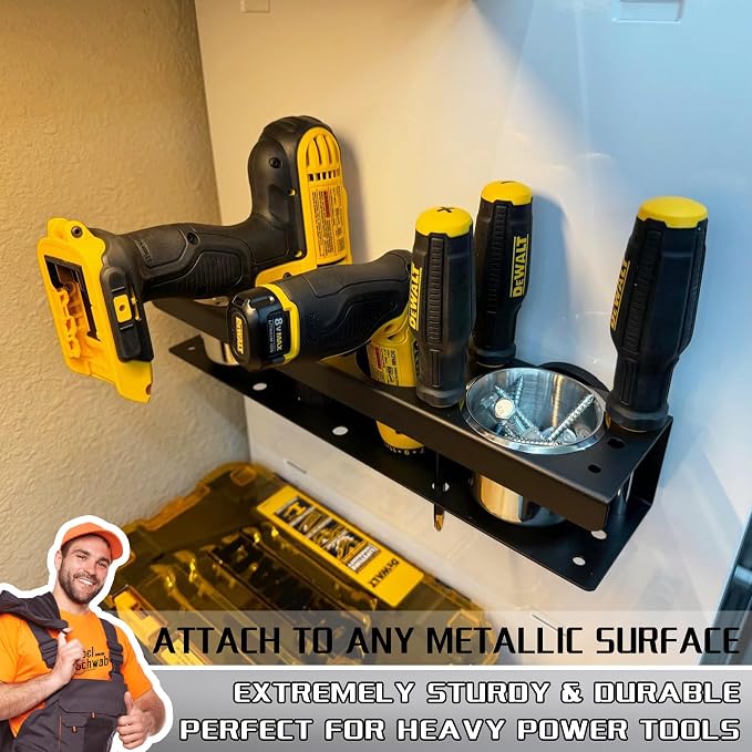 ULIBERMAGNET Power Tool Organizer Rack, Magnetic Heavy Duty Drill Holder - Image 5