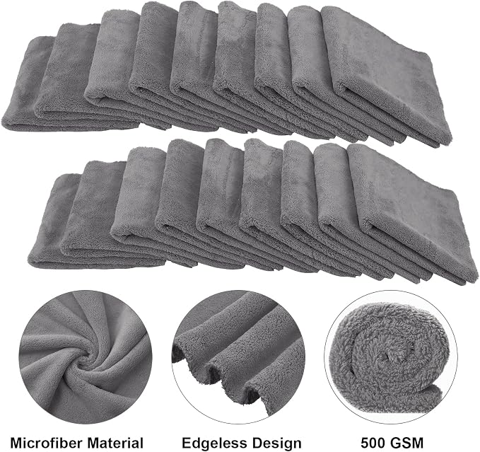 Shimeyao 30 Pcs Edgeless Microfiber Plush Towels - Image 3