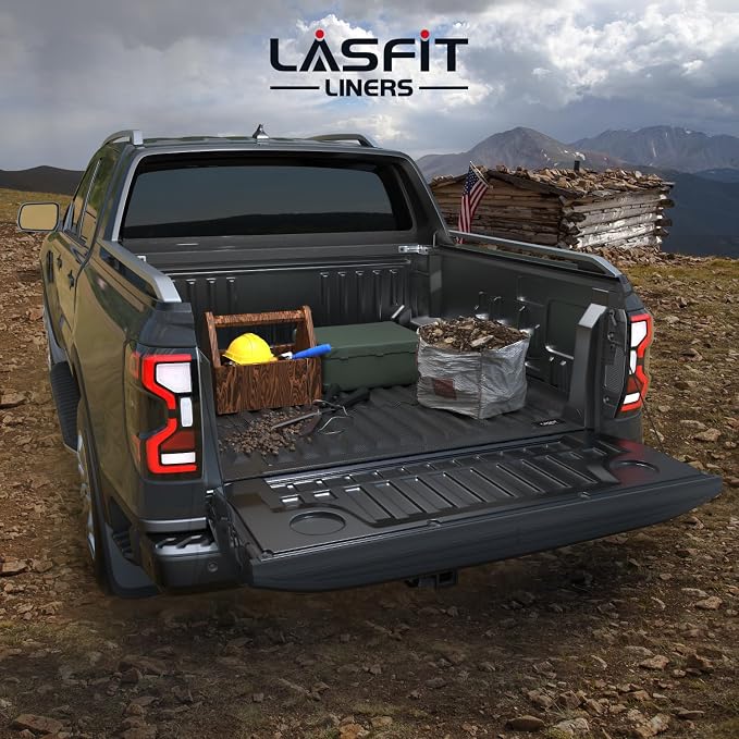 LASFIT Truck Bed Mat for Ford Ranger 2025 2024 All Weather Protector TPE Car - Image 8