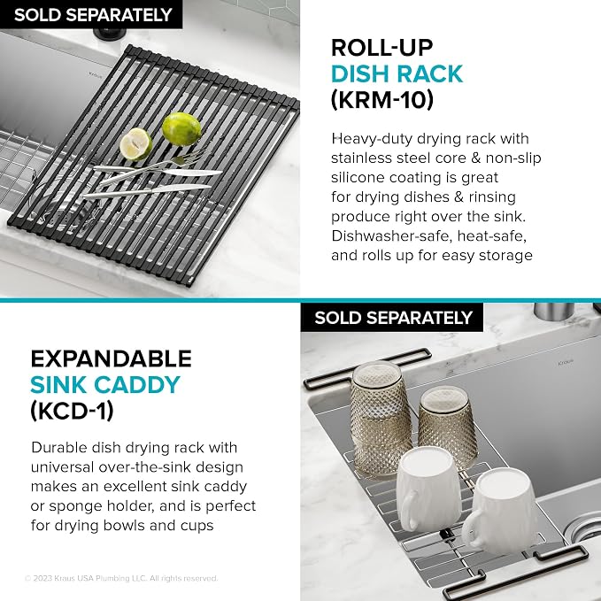 KRAUS Fairlane 15-inch Undermount Single Bowl 18-Gauge Stainless Steel Kitchen - Image 2