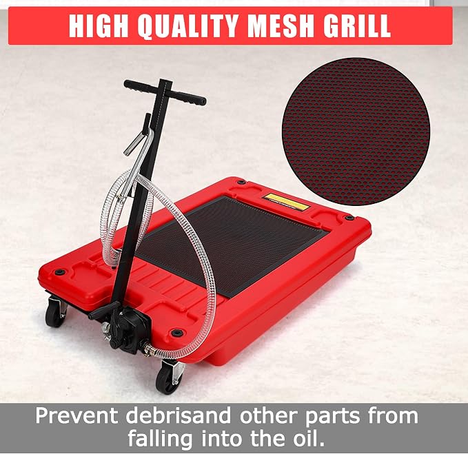 ‌17 Gal Low Profile Oil Drain Pan, Heavy Duty Mobile Oil Changing Pan - Image 5