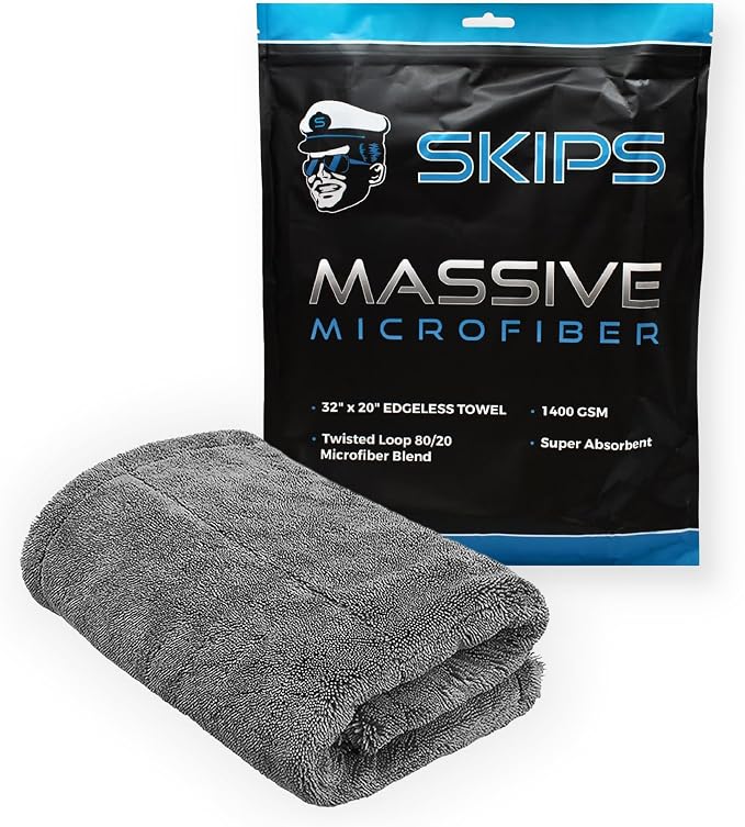 SKIPS Massive Microfiber Towel: Premium, Lint-Free Microfiber Cleaning Towel by SKIPS