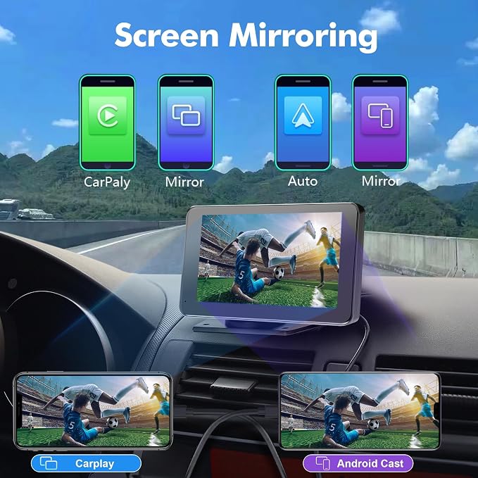 【Hieha】 2025 Wireless Portable Carplay and Android Auto, Carplay Screen - Image 3