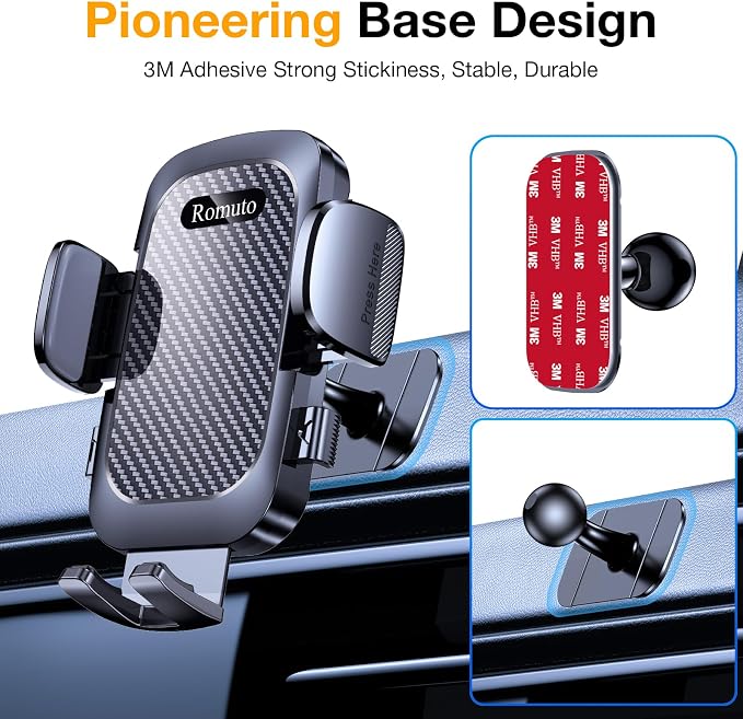 Phone Holders for Your Car【2025 Upgraded 3 Base in 1】Car Phone Holder Mount - Image 8