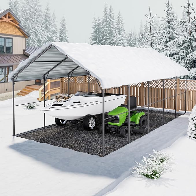 VEVOR Heavy Duty Metal Carport, Car Tent Garage Shade - Image 8