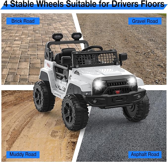 12V Kids Electric Ride On Truck Car w/Parent Remote Control, Spring Suspension - Image 4