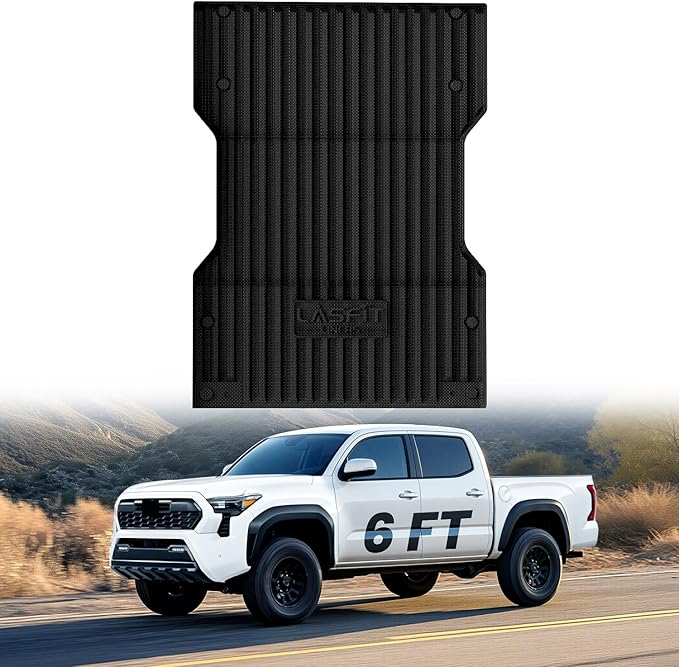 LASFIT Bed Mat for Toyota Tacoma 2024 2025 Truck Bed, All Weather 6 ft Car Bed by LASFIT