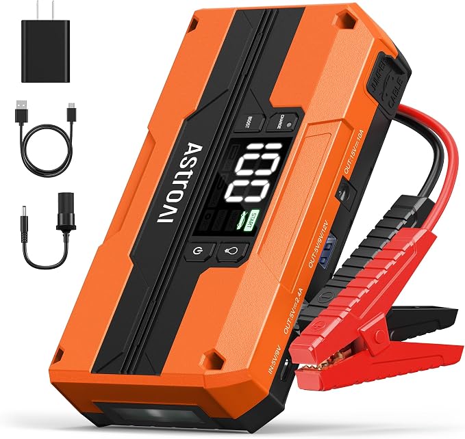 AstroAI T8 Car Jump Starter, 2500A 8-in-1 Jump Box by AstroAI