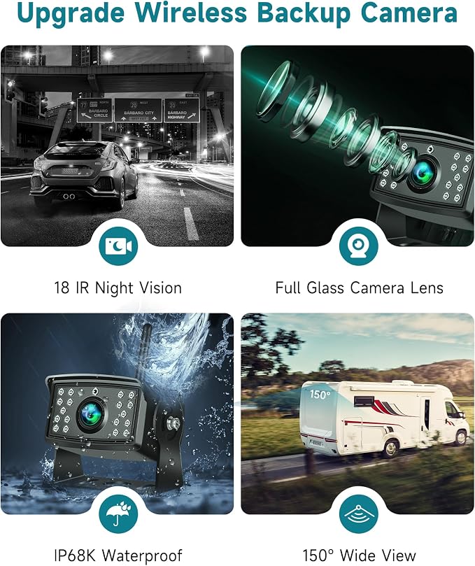 Wireless Backup Camera for RV, Wireless Reverse Camera 12V-36V for - Image 4