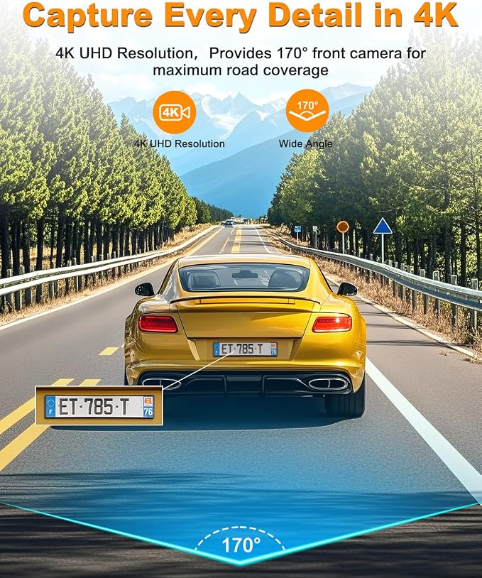 Dash Cam Front 4K, Built-in 5GHz WiFi - Image 4