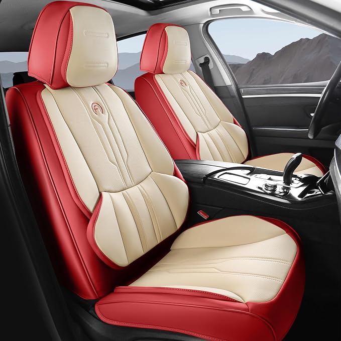 AOOG Car Seat Covers Full Set, Leather Seat Covers by AOOG