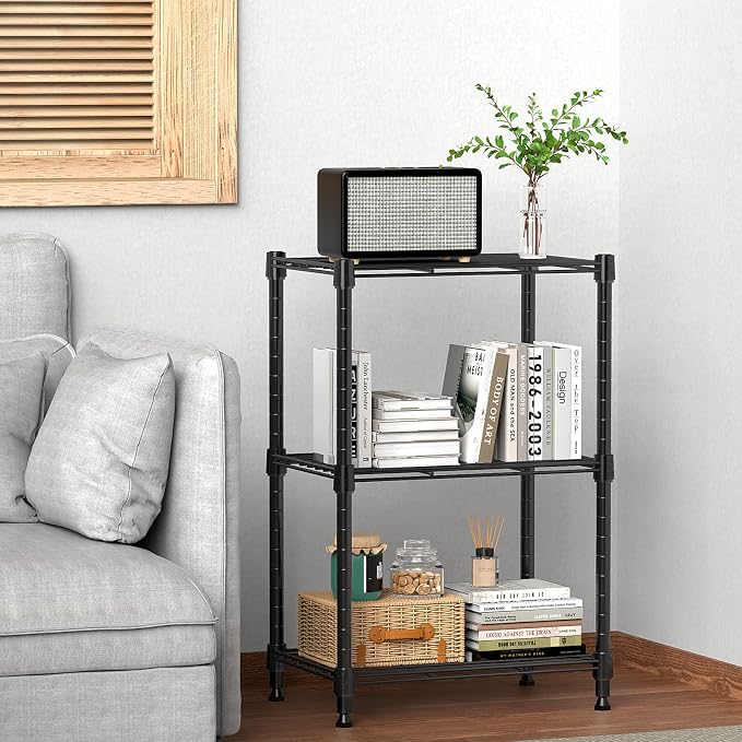 450 lbs Steel Storage Shelving 3-Tier Utility Shelving Unit Steel Organizer - Image 2
