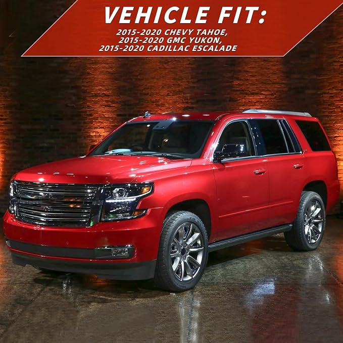 in Channel Rain Guards Fit for 2015-2020 Chevy Tahoe/GMC Yukon/Cadillac Escalade - Image 2