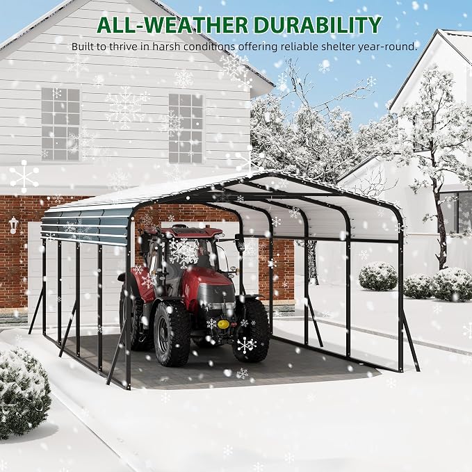 12' x 20' x 8.5' Heavy Duty Metal Carport - Image 6