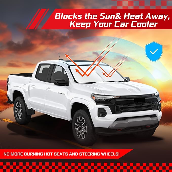 ARISMOTOR Windshield Sun Shade for Chevrolet Chevy Colorado 2023-2025 2026 - Image 7