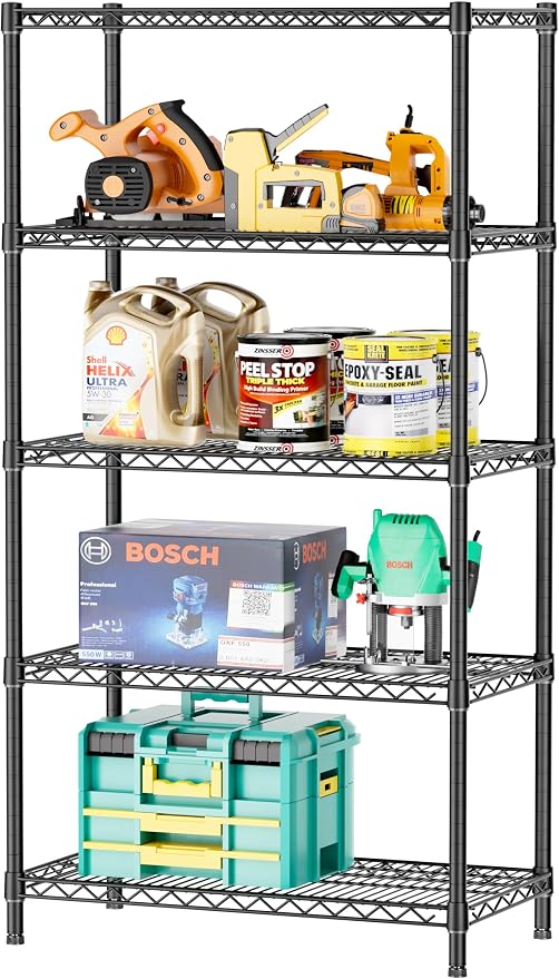 SINGAYE 5 Garage Heavy Duty Shelving Unit Kitchen Pantry Close Home Organizers by SINGAYE