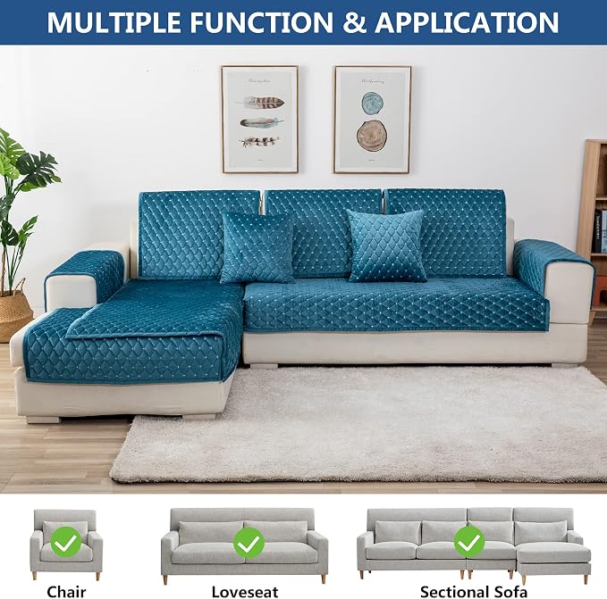 Eismodra Armrest Covers, Couch Cover, Sofa Cover, Backrest Covers, Anti-Slip - Image 2