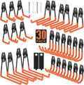 30 Pack Garage Hooks with Anti-Slip Coating, Heavy Duty Wall Mount Storage Hooks by Cpais