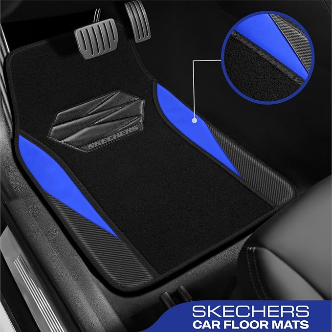 Skechers Car Floor Mats, Waterproof Universal Fit Car Mats, Faux Leather Car - Image 2