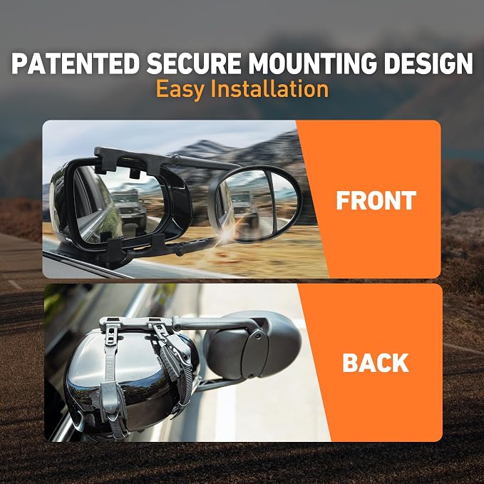 Extended Towing Mirrors, Universal Clip-On Side Mirror Extensions - Image 2
