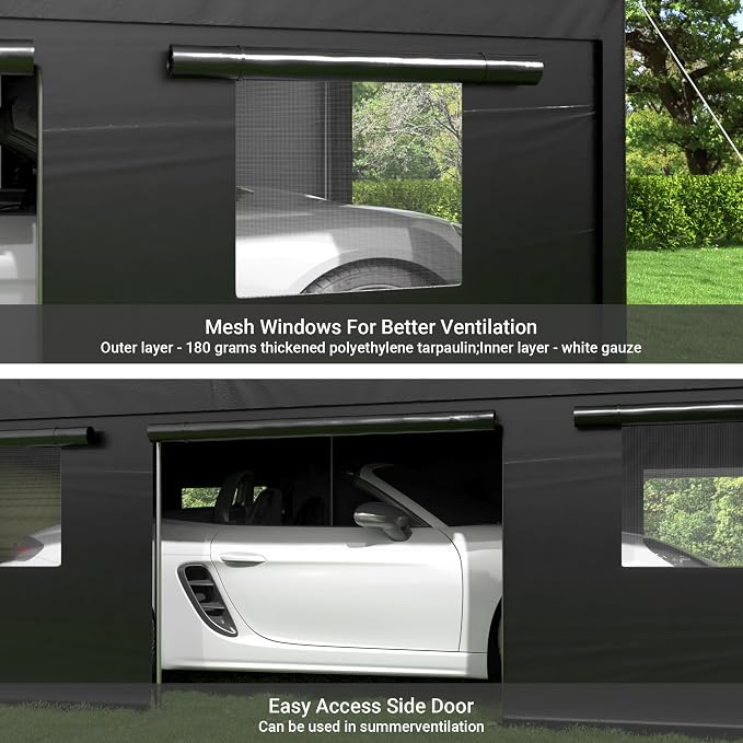 Carport, 12x20 FT Heavy Duty Carport, Portable Garage - Image 4