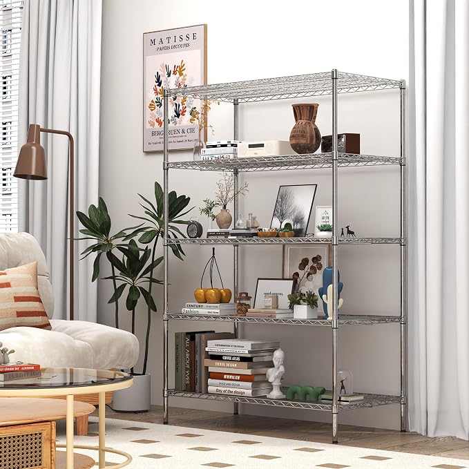 5 Tier Metal Shelving Unit - Image 8