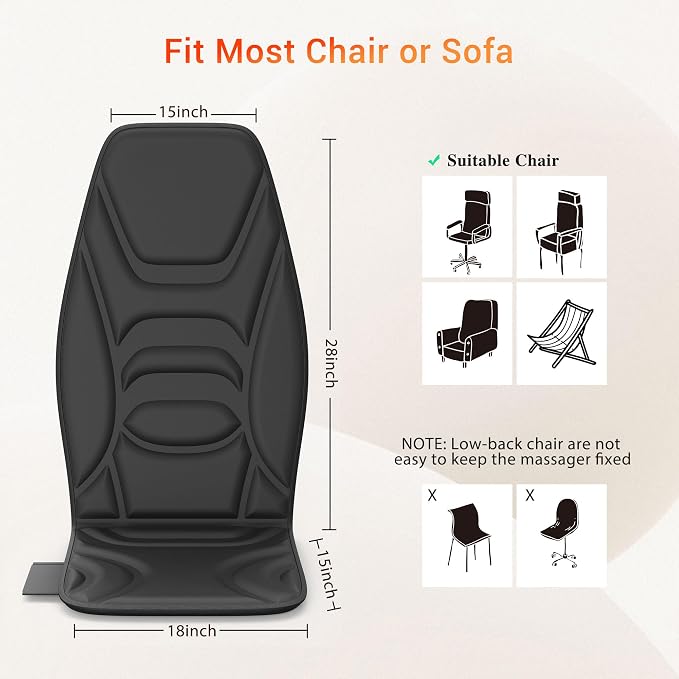 Massage Seat Cushion with Heat, Back Massager - Image 6