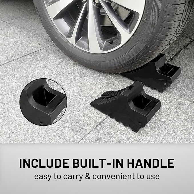 ROBLOCK Solid Rubber Wheel Chocks Heavy Duty Trailer Chock, G.V.W. Up to 4T - Image 5