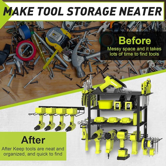 5 Layers 2 IN 1 Power Tool Organizer Wall Mount - Image 8