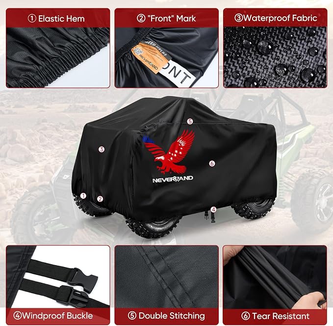 Neverland ATV Cover, Waterproof Heavy Duty 4 Wheeler Cover - Image 3