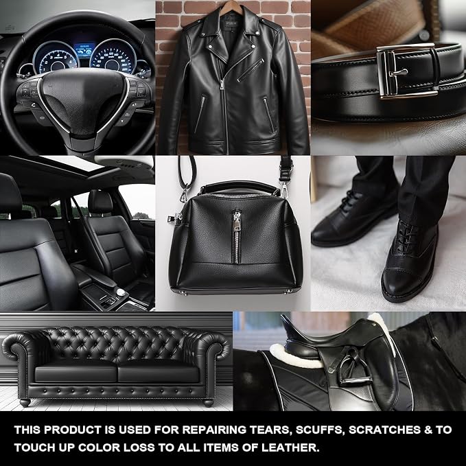 STARTSO WORLD Black Leather Repair Kit, Vinyl Repair kit - Image 8