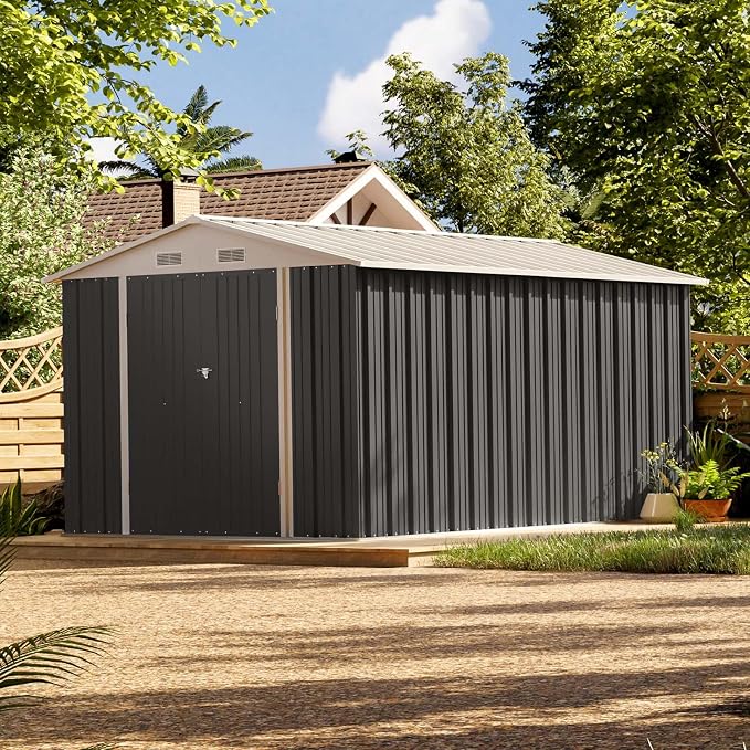 Patiowell 8 x 12 FT Metal Storage Shed by Patiowell