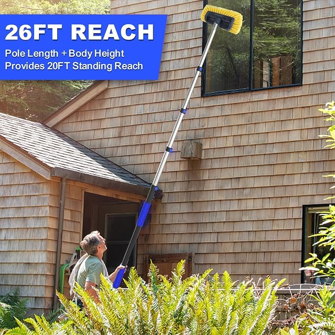 Buyplus Car Wash Brush with 20FT Long Handle, Car Brushes - Image 3