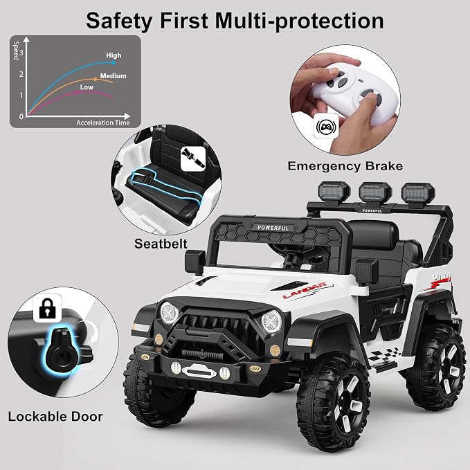 12V Ride on Toys for Big Kids, Power Wheels - Image 7
