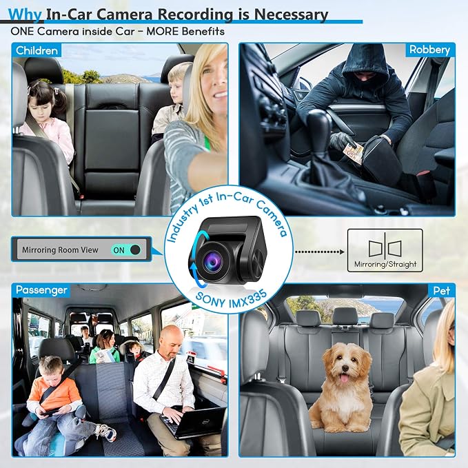 PORMIDO Triple Mirror Dash Cam 12" - Image 2