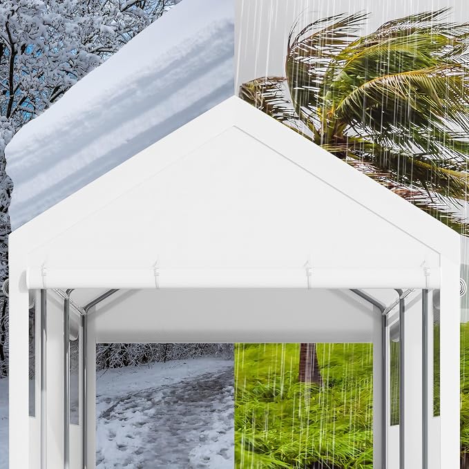 Walsunny Carport, 12x20ft Heavy Duty Carport Canopy - Image 6
