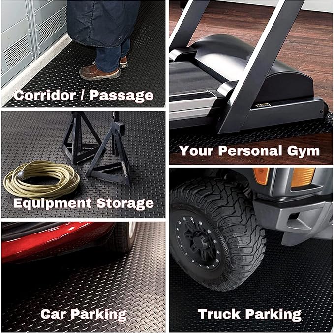 SEAL 6 x 20 Ft Premium Garage Floor Mat, Solid 2.8mm Thickened Black Commercial - Image 6